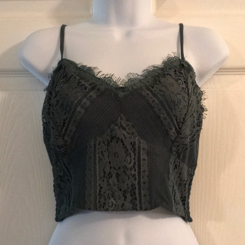 Dark green crop top